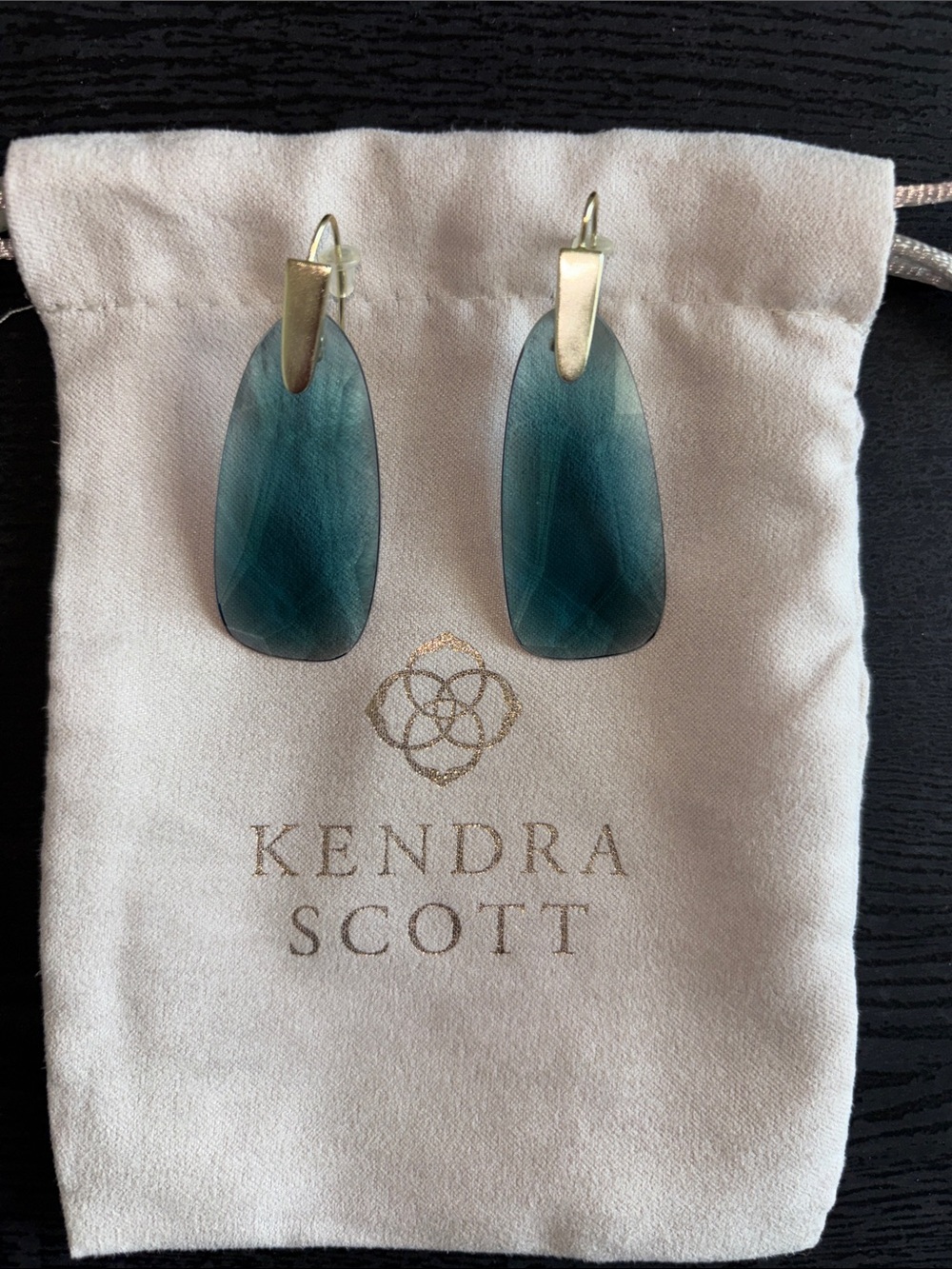 Kendra Scott Maize Dark Aqua Drop Earrings 💙🩵